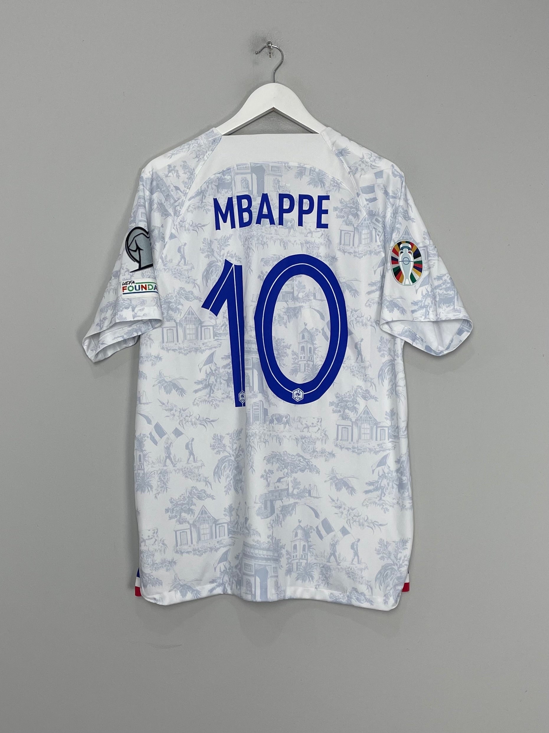 Shop 2022/23 FRANCE MBAPPE #10 AWAY SHIRT (XL) NIKE, classic football shirts, vintage football shirts & retro soccer jerseys at Cult Kits