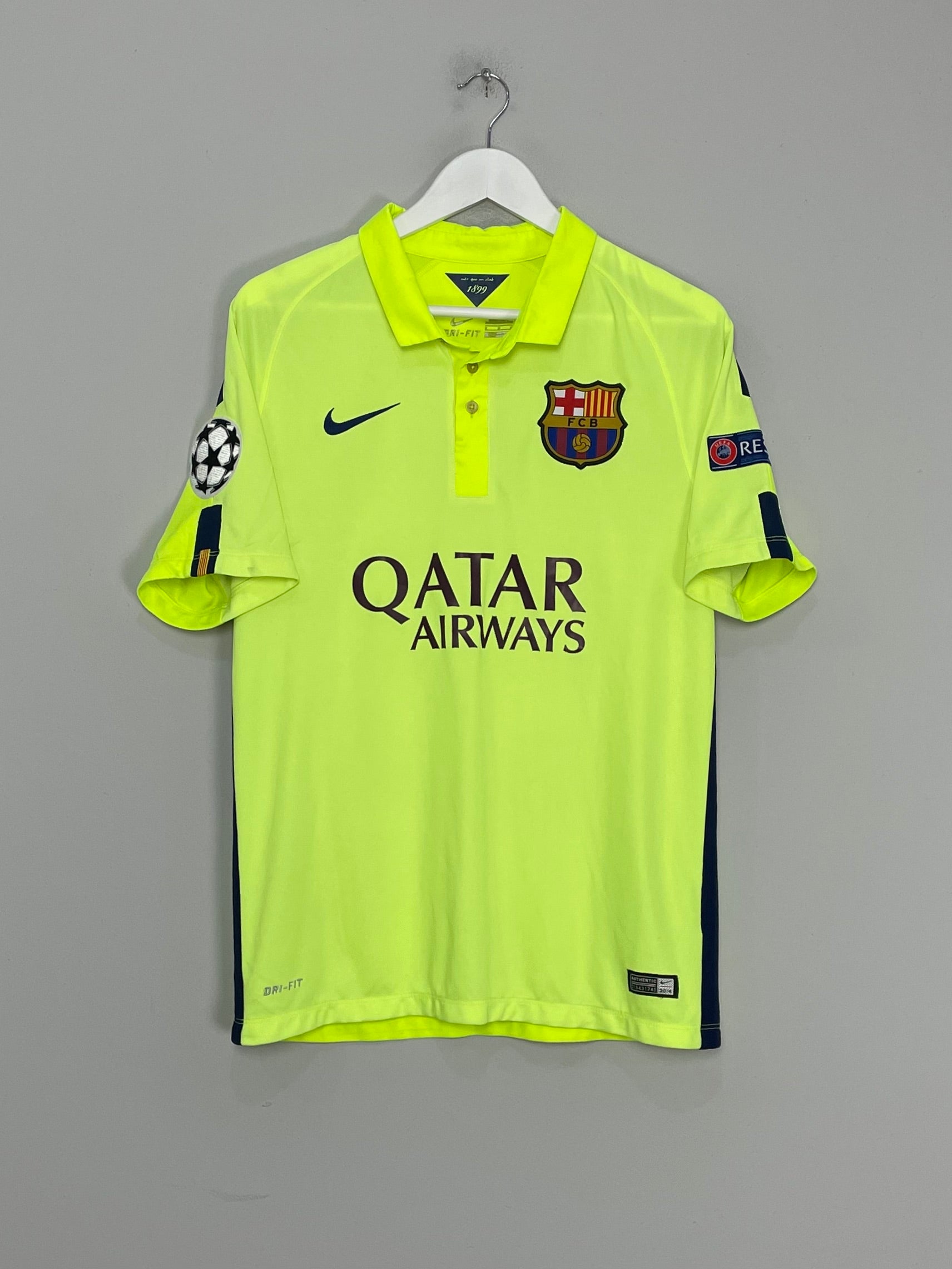 Shop 2014/15 BARCELONA MESSI #10 C/L THIRD SHIRT (M) NIKE, classic football shirts, vintage football shirts & retro soccer jerseys at Cult Kits
