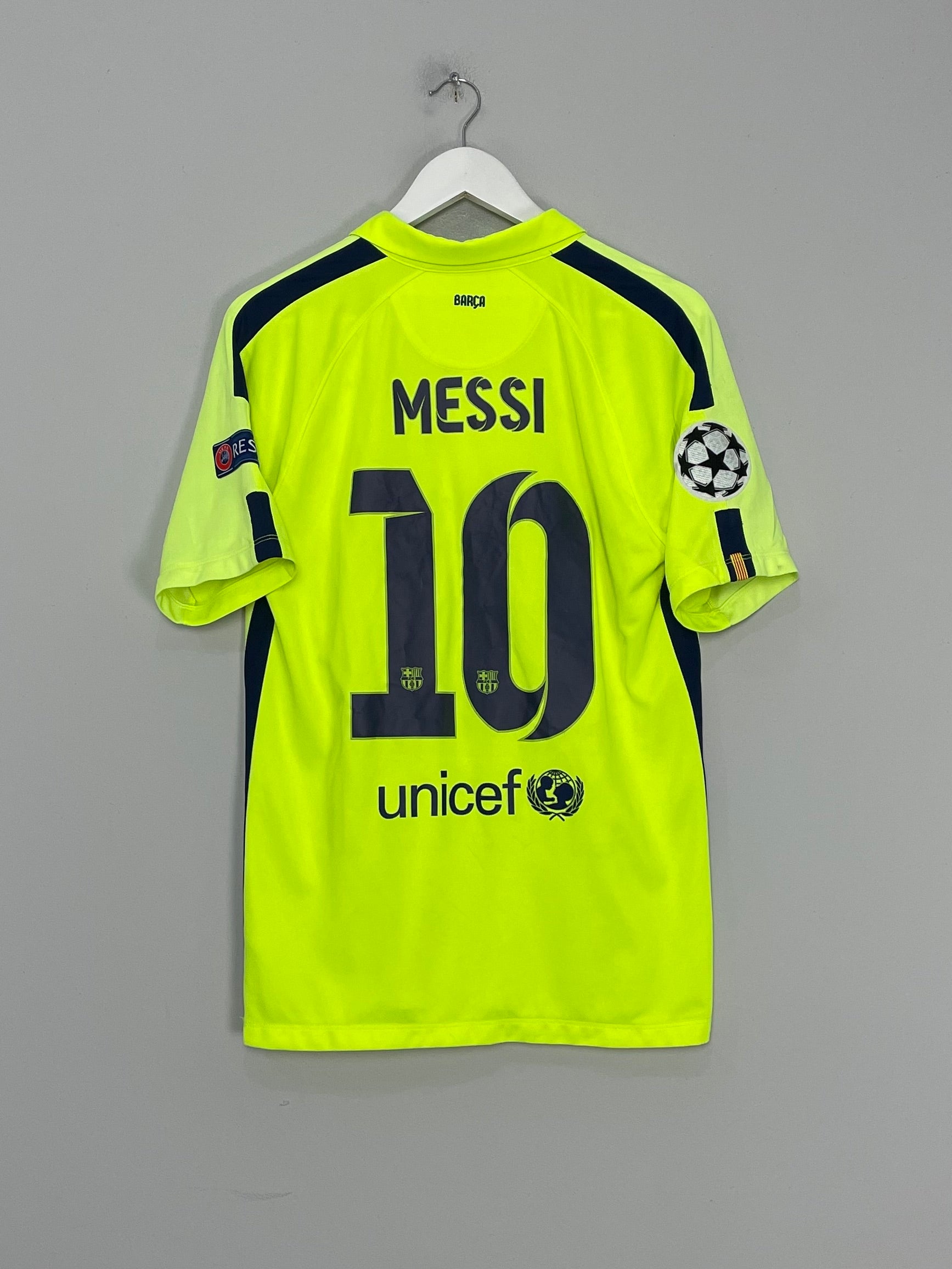 Shop 2014/15 BARCELONA MESSI #10 C/L THIRD SHIRT (M) NIKE, classic football shirts, vintage football shirts & retro soccer jerseys at Cult Kits