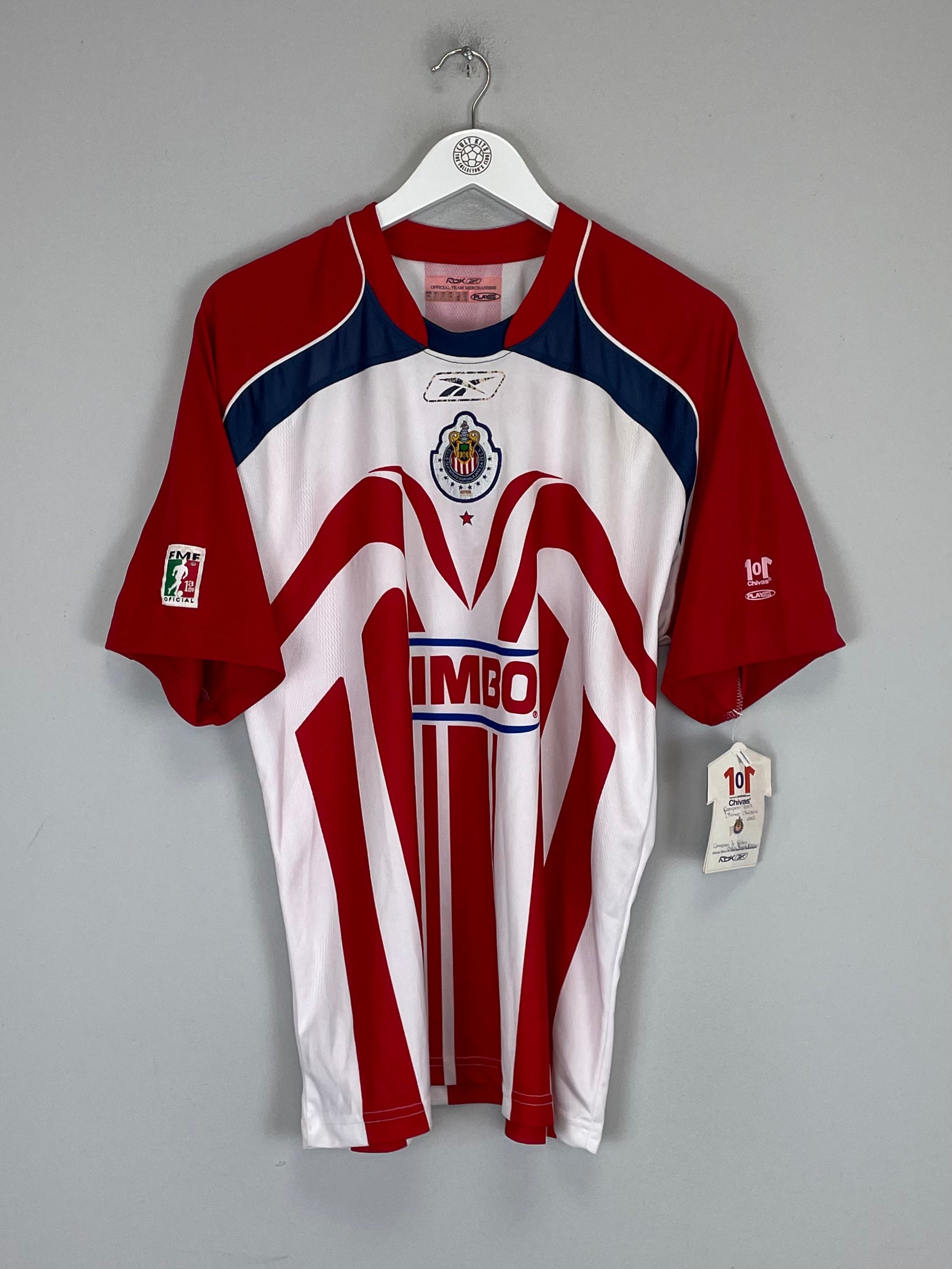 Shop 2006/07 CHIVAS GUADALAJARA O.BRAVO #9 *BNWT* HOME SHIRT (XL) REEBOK, classic football shirts, vintage football shirts & retro soccer jerseys at Cult Kits