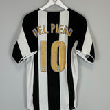 Shop 2004/05 JUVENTUS DEL PIERO #10 HOME SHIRT (M) NIKE, classic football shirts, vintage football shirts & retro soccer jerseys at Cult Kits