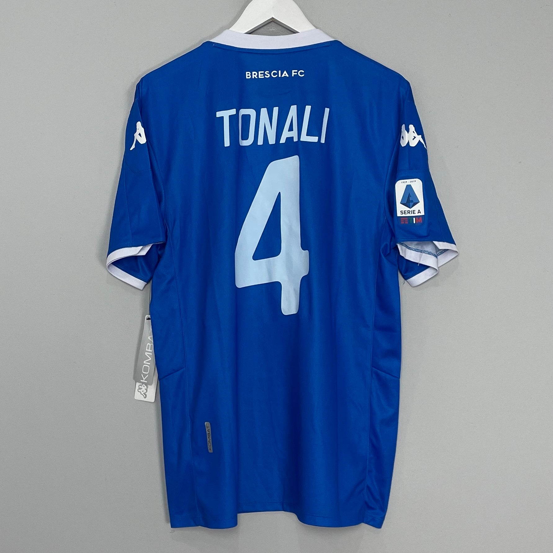 Shop 2019/20 BRESCIA TONALI #4 HOME SHIRT (XL) KAPPA, classic football shirts, vintage football shirts & retro soccer jerseys at Cult Kits