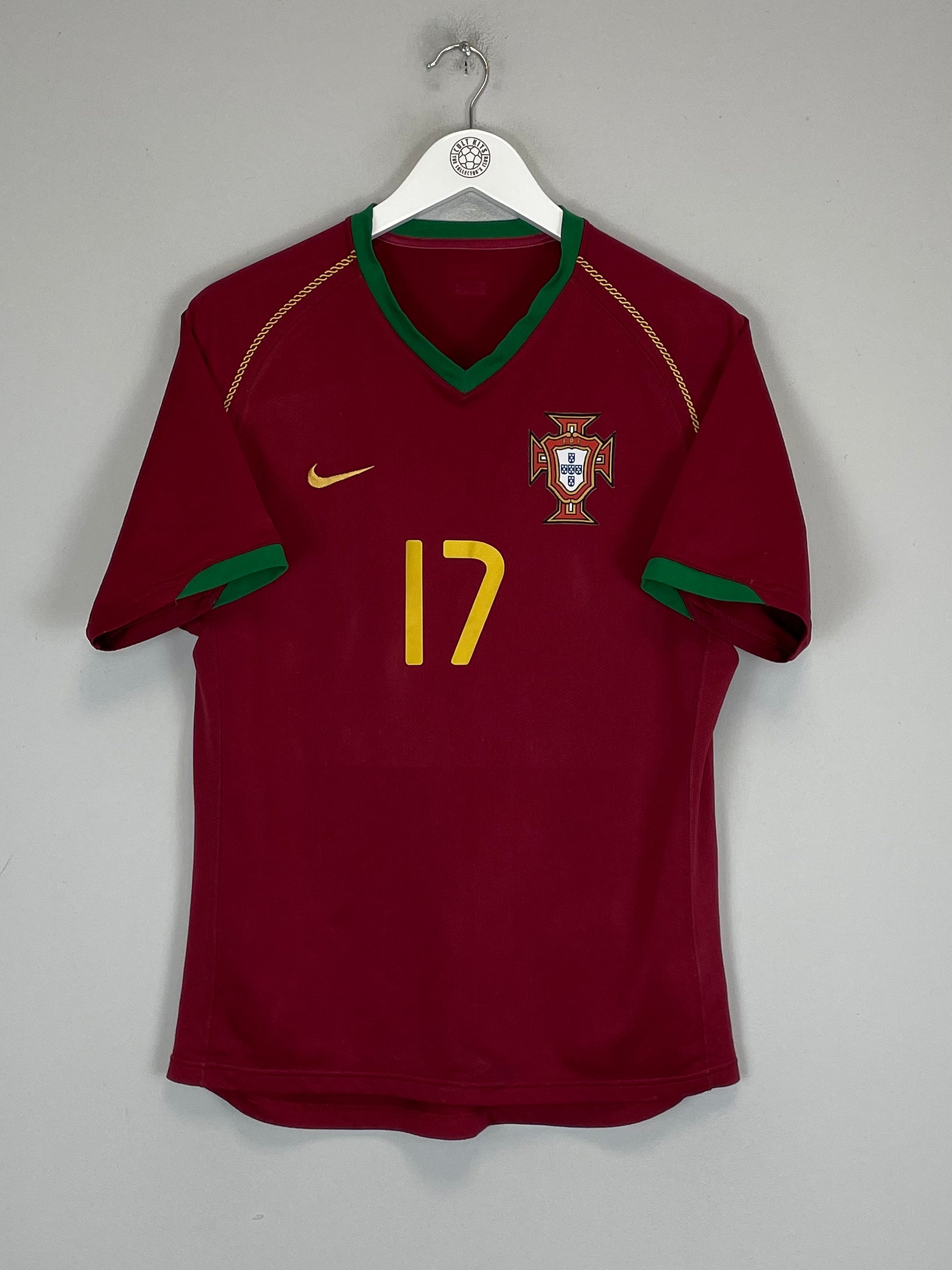 Shop 2006/08 PORTUGAL RONALDO #17 HOME SHIRT (M) NIKE, classic football shirts, vintage football shirts & retro soccer jerseys at Cult Kits