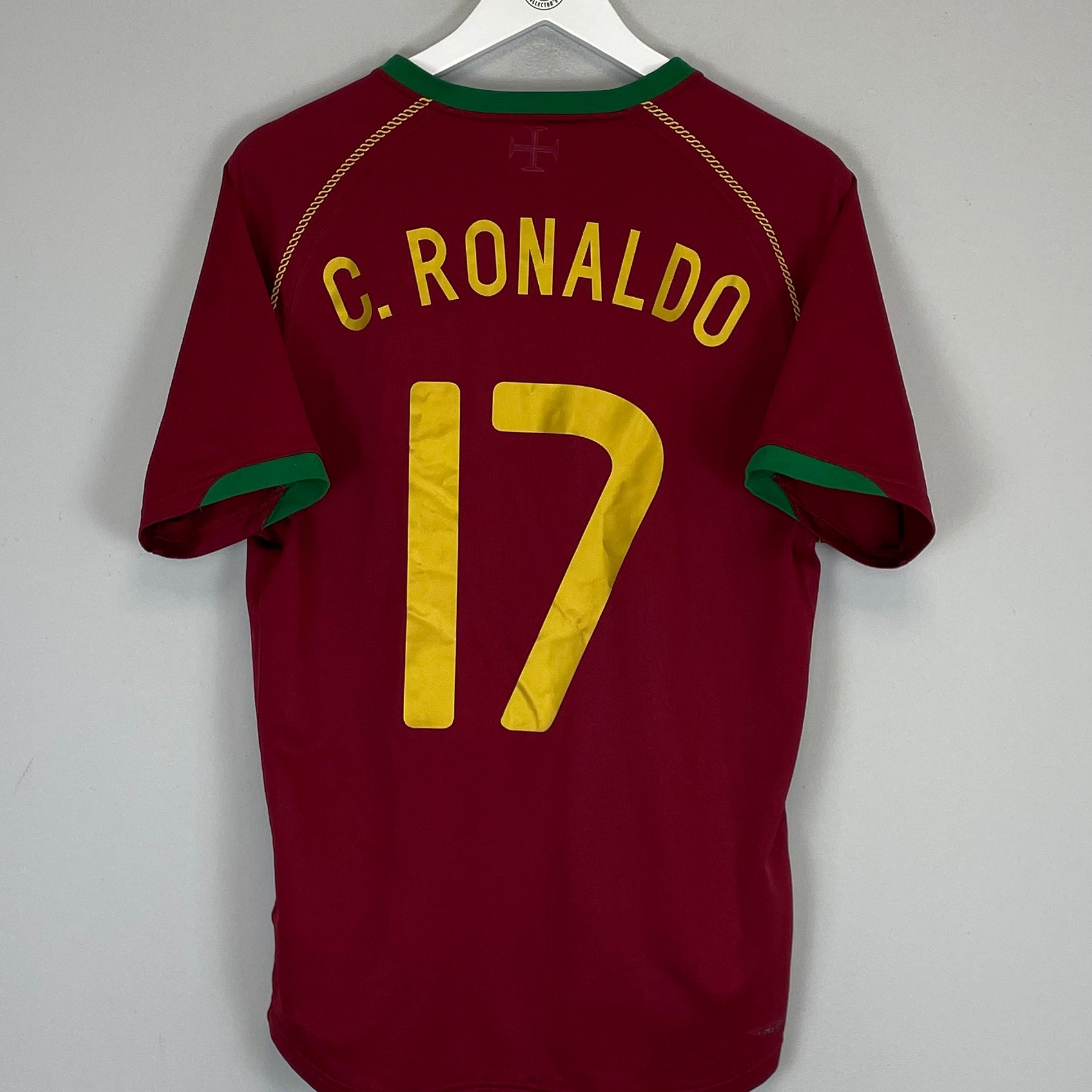 Shop 2006/08 PORTUGAL RONALDO #17 HOME SHIRT (M) NIKE, classic football shirts, vintage football shirts & retro soccer jerseys at Cult Kits