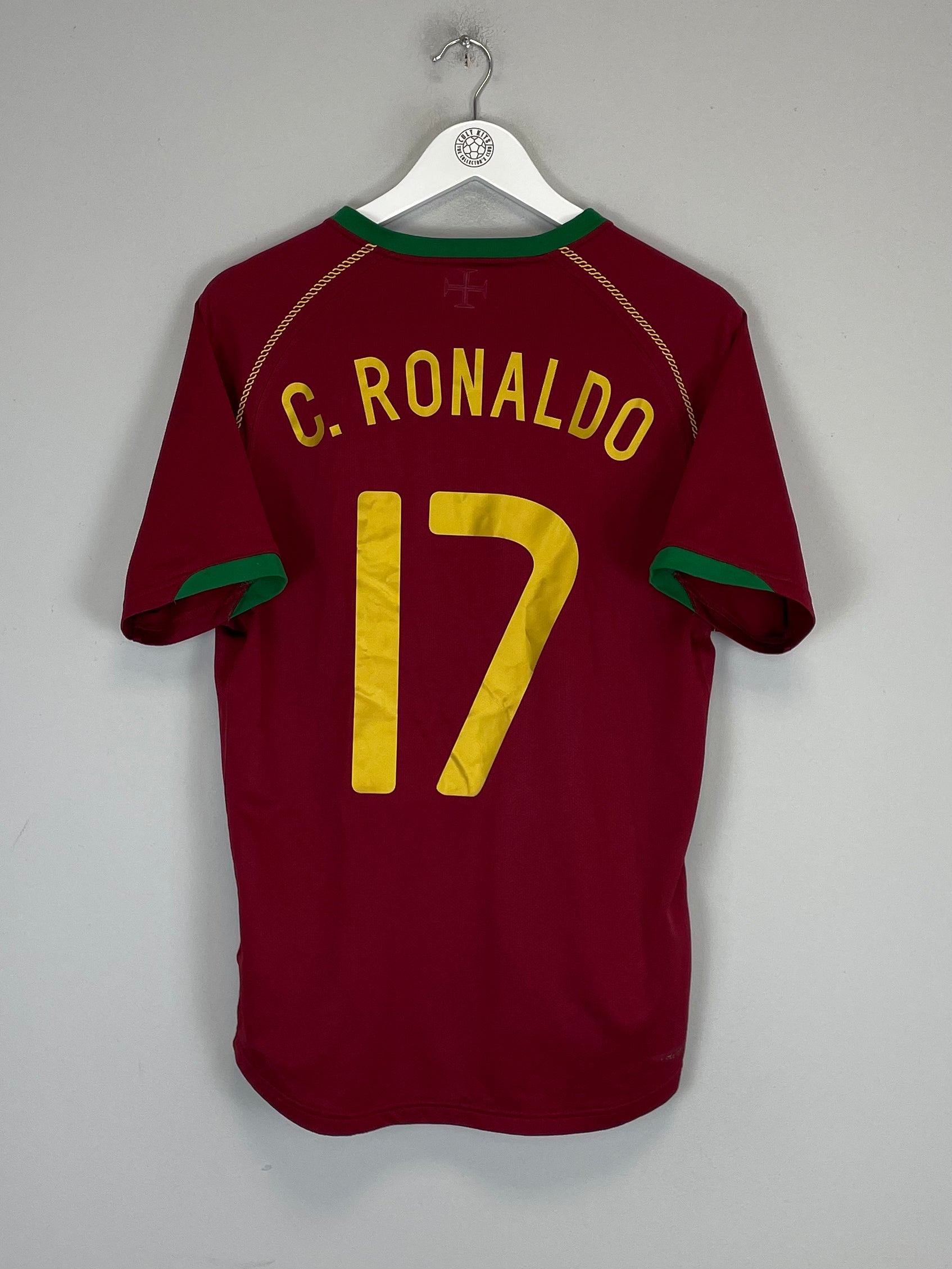 Shop 2006/08 PORTUGAL RONALDO #17 HOME SHIRT (M) NIKE, classic football shirts, vintage football shirts & retro soccer jerseys at Cult Kits