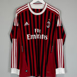 Shop 2011/12 AC MILAN IBRAHIMOVIC #11 L/S HOME SHIRT (L) ADIDAS, classic football shirts, vintage football shirts & retro soccer jerseys at Cult Kits