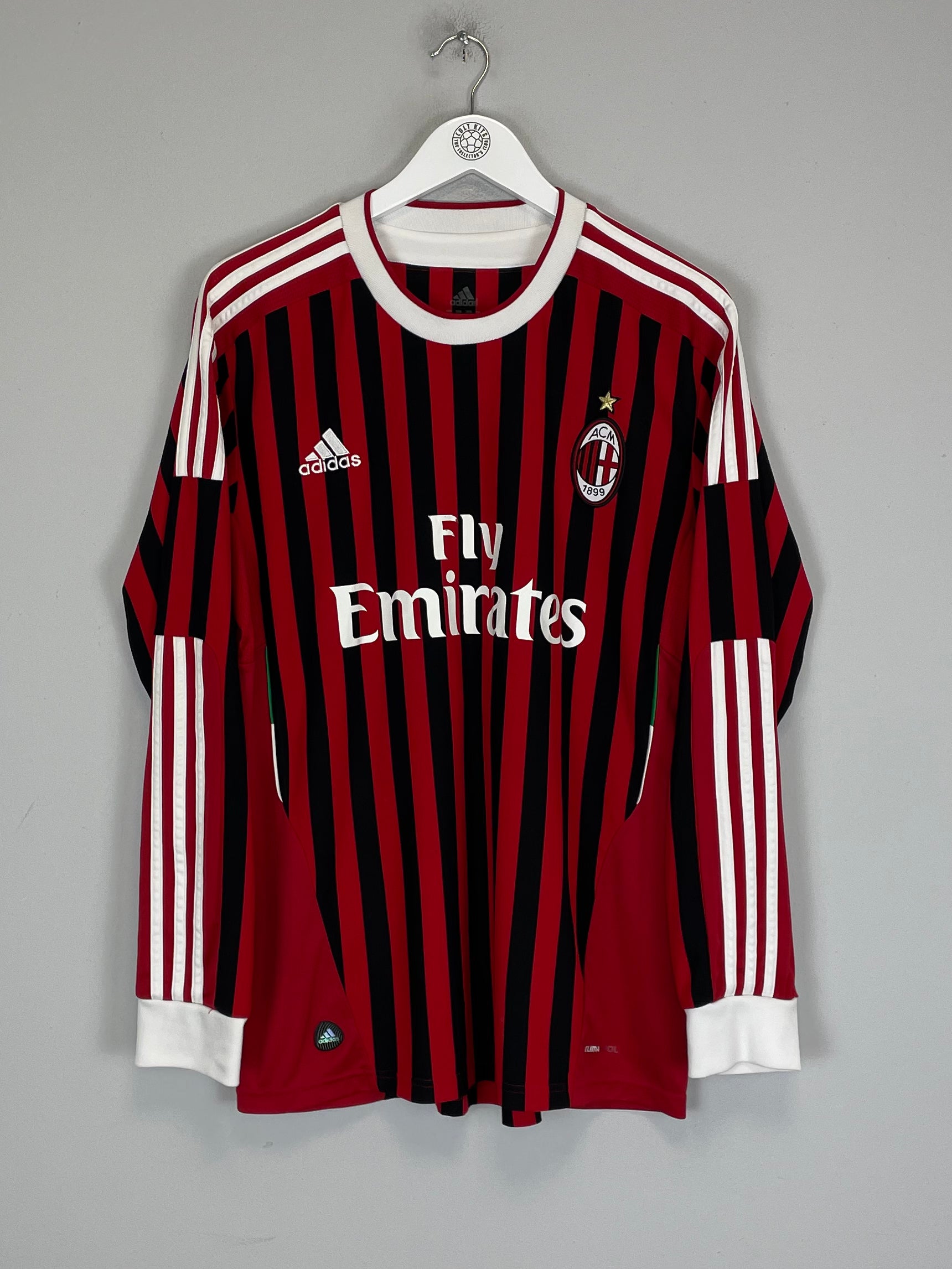 Shop 2011/12 AC MILAN IBRAHIMOVIC #11 L/S HOME SHIRT (L) ADIDAS, classic football shirts, vintage football shirts & retro soccer jerseys at Cult Kits