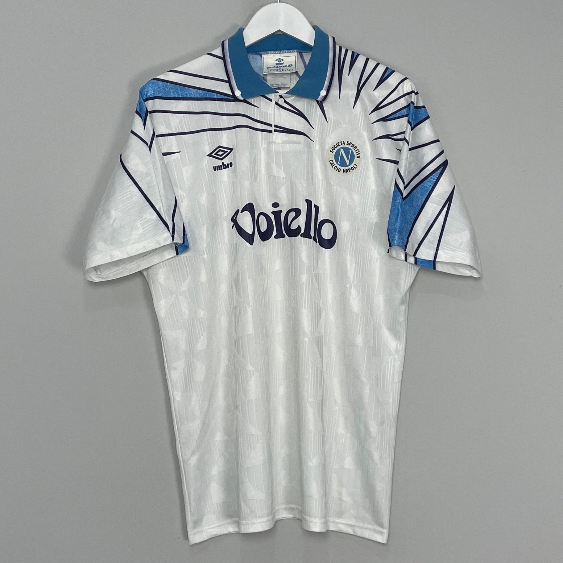 Shop 1991/93 NAPOLI AWAY SHIRT (L) UMBRO, classic football shirts, vintage football shirts & retro soccer jerseys at Cult Kits