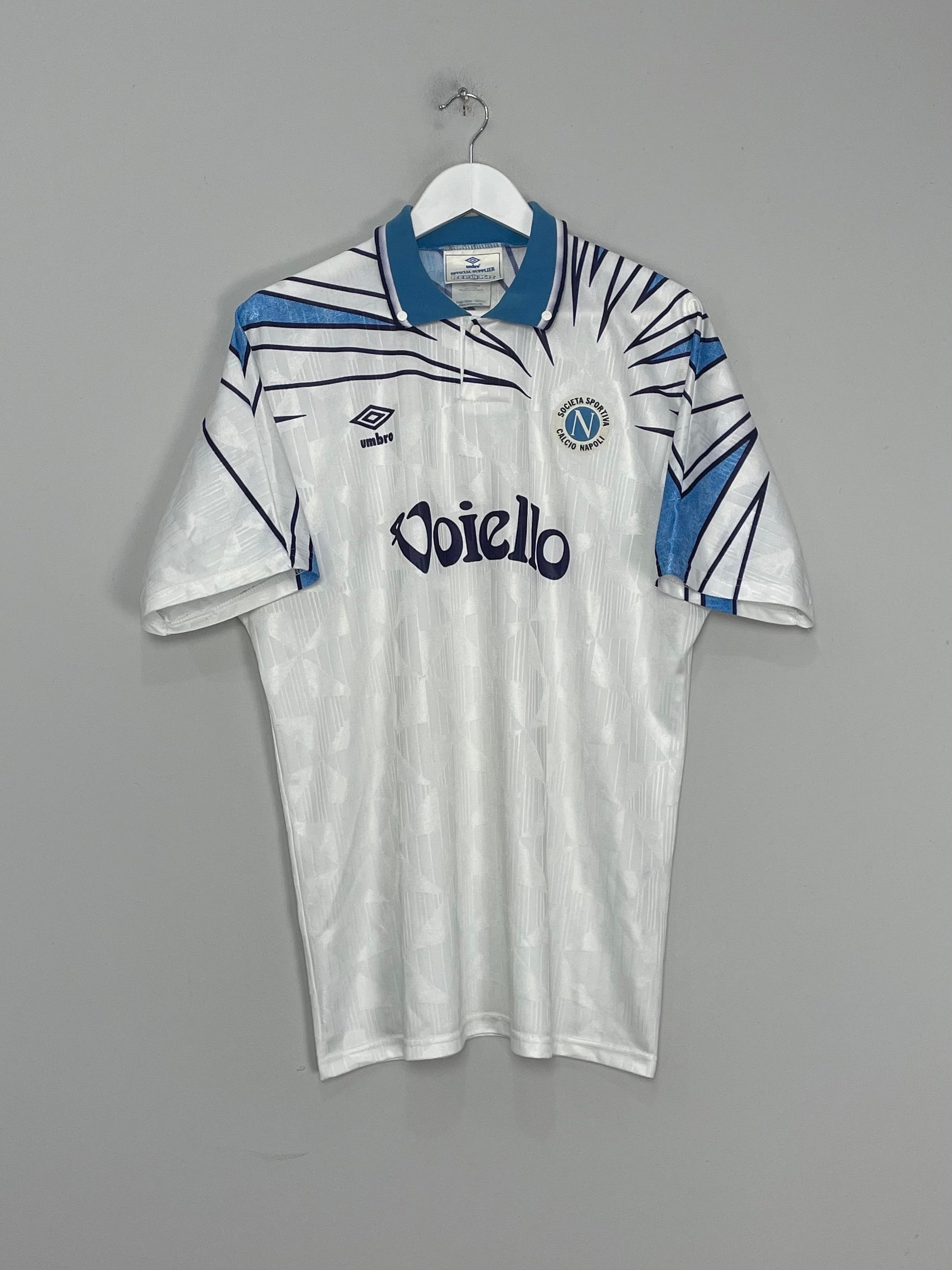 Shop 1991/93 NAPOLI AWAY SHIRT (L) UMBRO, classic football shirts, vintage football shirts & retro soccer jerseys at Cult Kits