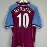 2000/01 ASTON VILLA MERSON #10 HOME SHIRT (L) DIADORA