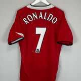 Shop 2004/05 MANCHESTER UNITED RONALDO #7 HOME SHIRT (L) NIKE, classic football shirts, vintage football shirts & retro soccer jerseys at Cult Kits