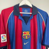 Shop 2001/02 BARCELONA RIVALDO #10 HOME SHIRT (XL) NIKE, classic football shirts, vintage football shirts & retro soccer jerseys at Cult Kits