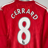 2010/12 LIVERPOOL GERRARD #8 HOME SHIRT (XXL) ADIDAS