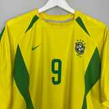 2002/04 BRAZIL RONALDO #9 HOME SHIRT (XL) NIKE