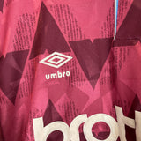 1990/92 MANCHESTER CITY AWAY SHIRT (L) UMBRO