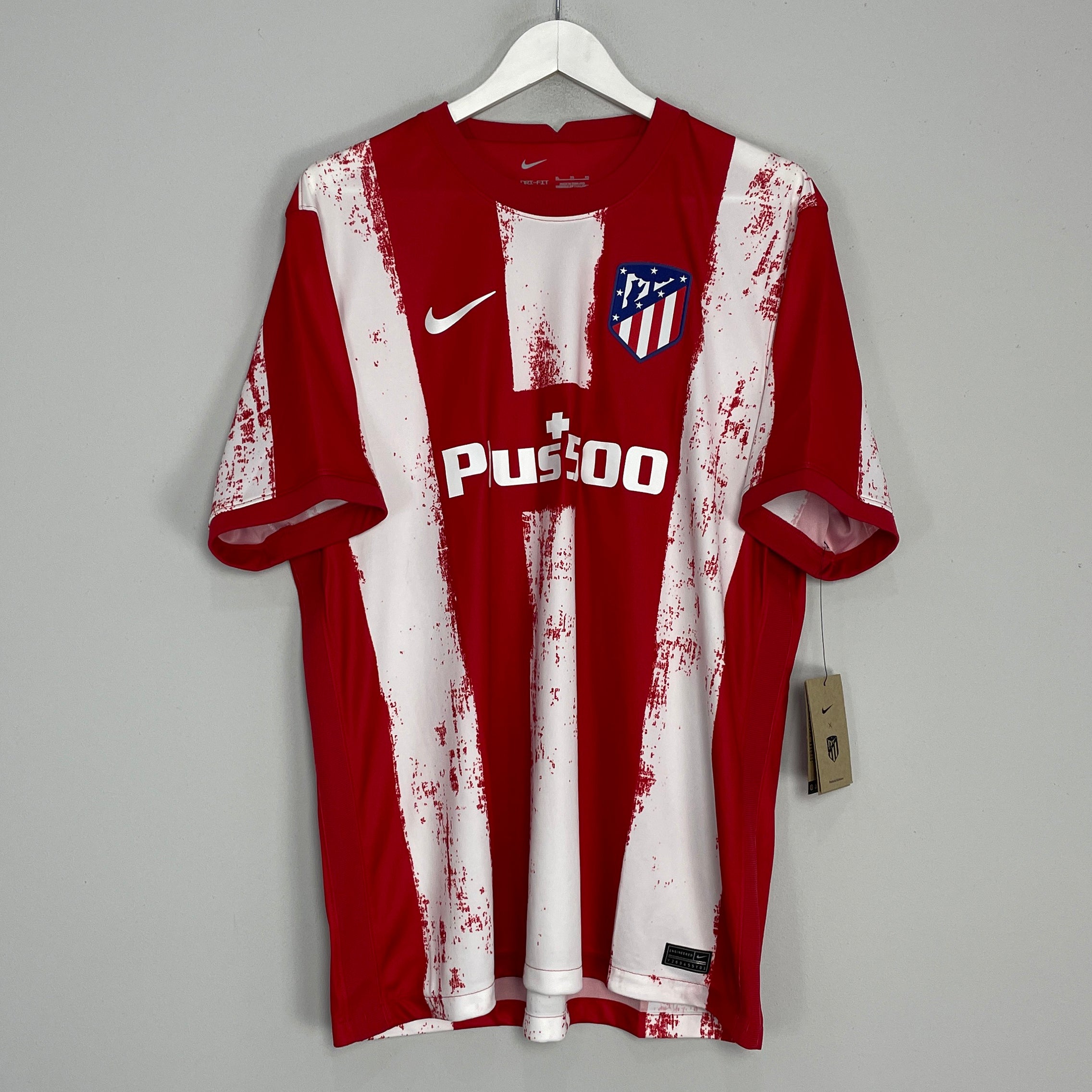 Shop 2021/22 ATLETICO MADRID *BNWT* HOME SHIRT (XL) NIKE, classic football shirts, vintage football shirts & retro soccer jerseys at Cult Kits