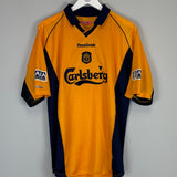 Shop 2000/02 LIVERPOOL HYYPIA #12 AWAY SHIRT (L) REEBOK, classic football shirts, vintage football shirts & retro soccer jerseys at Cult Kits