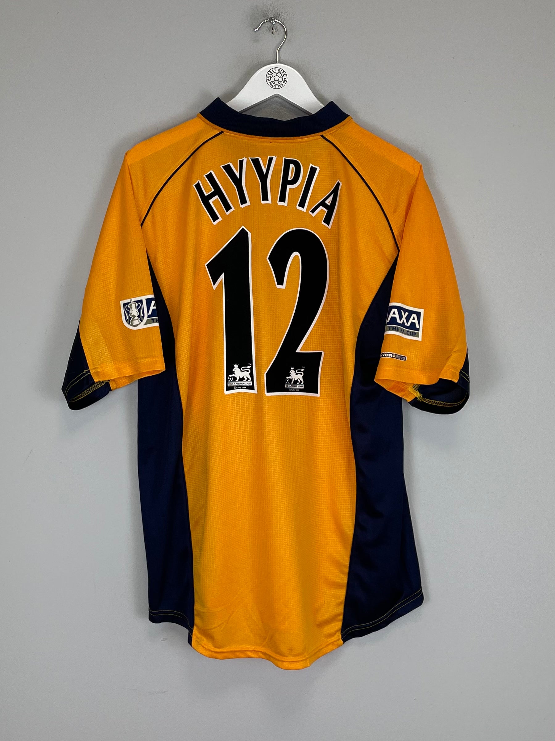 Shop 2000/02 LIVERPOOL HYYPIA #12 AWAY SHIRT (L) REEBOK, classic football shirts, vintage football shirts & retro soccer jerseys at Cult Kits