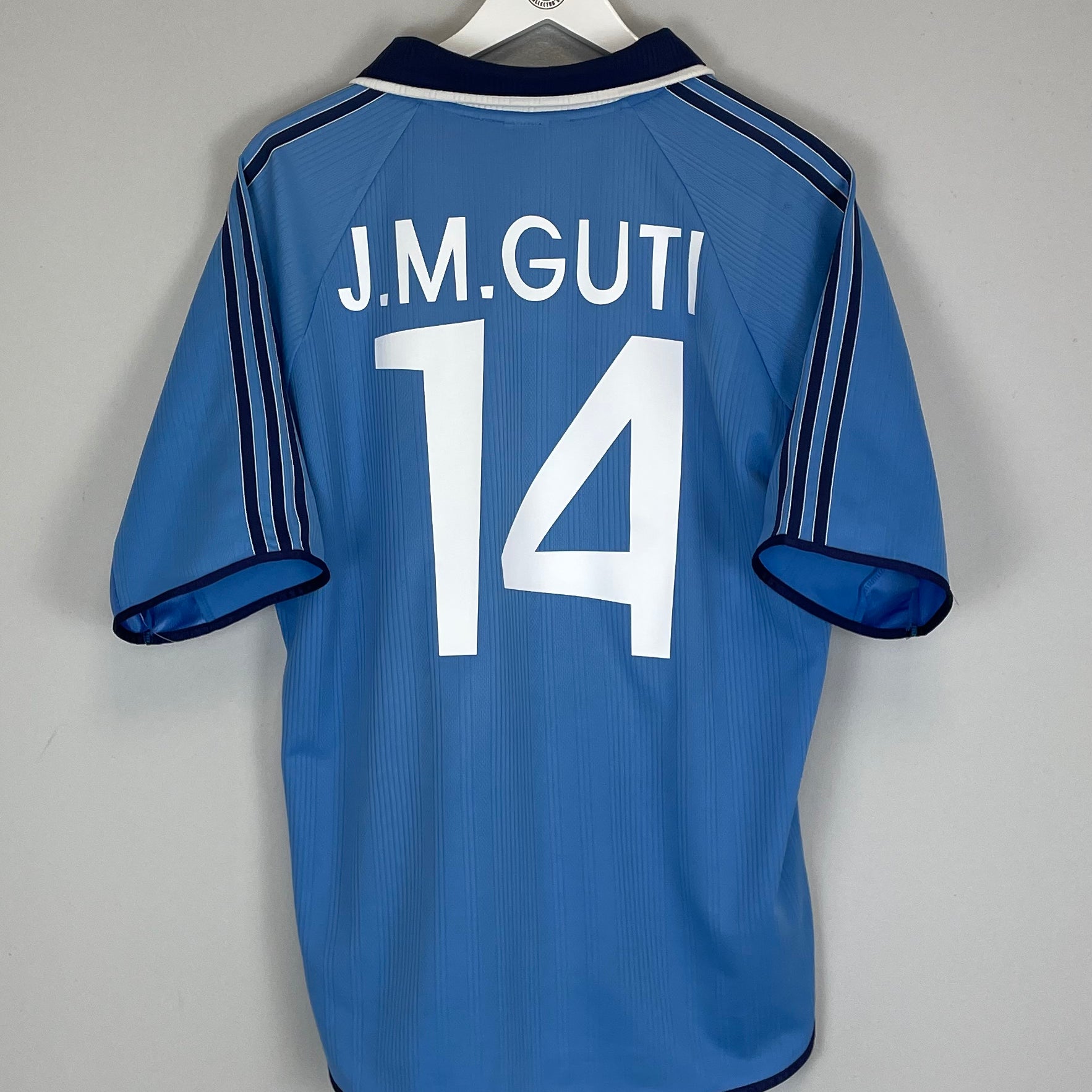 Shop 1999/00 REAL MADRID GUTI #14 THIRD SHIRT (L) ADIDAS, classic football shirts, vintage football shirts & retro soccer jerseys at Cult Kits
