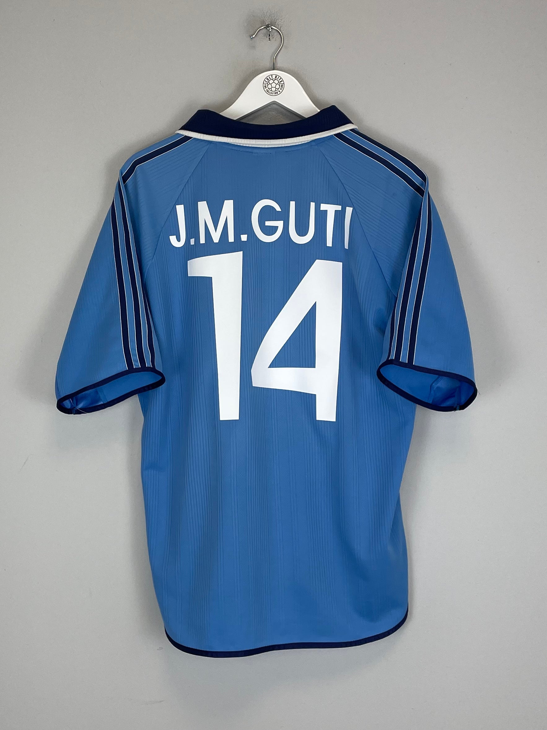 Shop 1999/00 REAL MADRID GUTI #14 THIRD SHIRT (L) ADIDAS, classic football shirts, vintage football shirts & retro soccer jerseys at Cult Kits