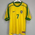 Shop 1998/00 BRAZIL RONALDINHO #7 HOME SHIRT (L) NIKE, classic football shirts, vintage football shirts & retro soccer jerseys at Cult Kits