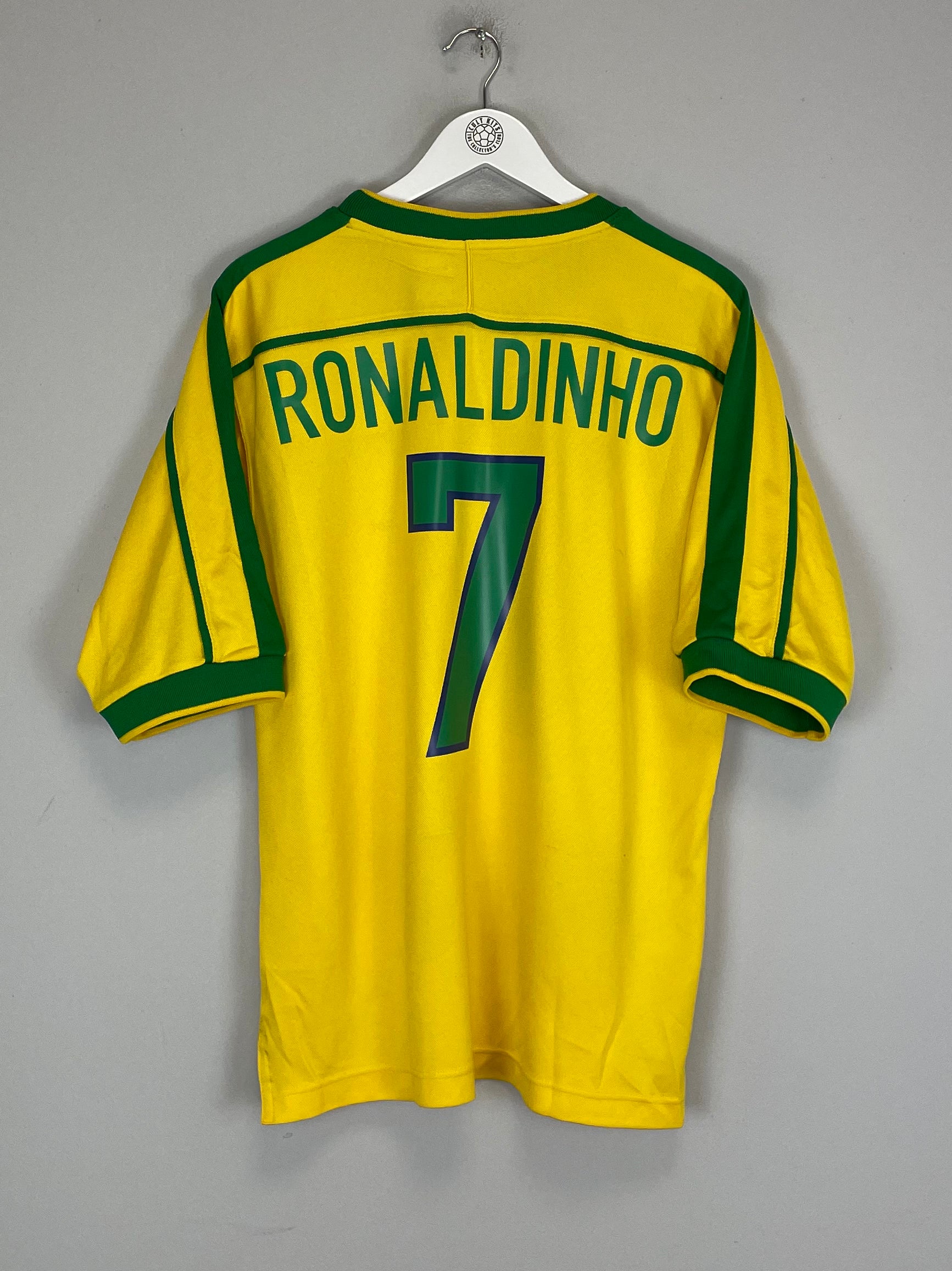 Shop 1998/00 BRAZIL RONALDINHO #7 HOME SHIRT (L) NIKE, classic football shirts, vintage football shirts & retro soccer jerseys at Cult Kits