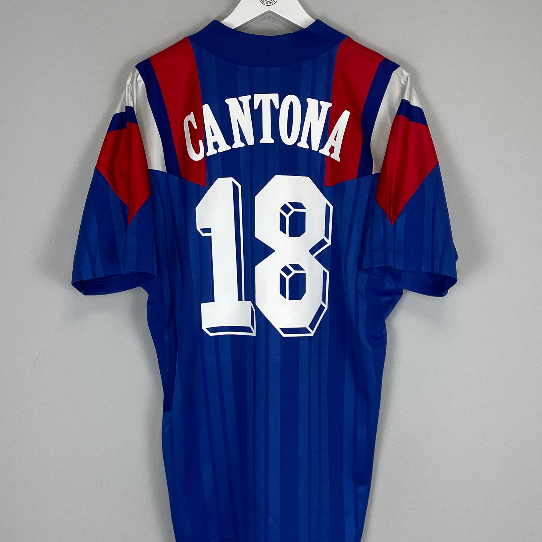 Shop 1992/94 FRANCE CANTONA #18 HOME SHIRT (XL) ADIDAS, classic football shirts, vintage football shirts & retro soccer jerseys at Cult Kits