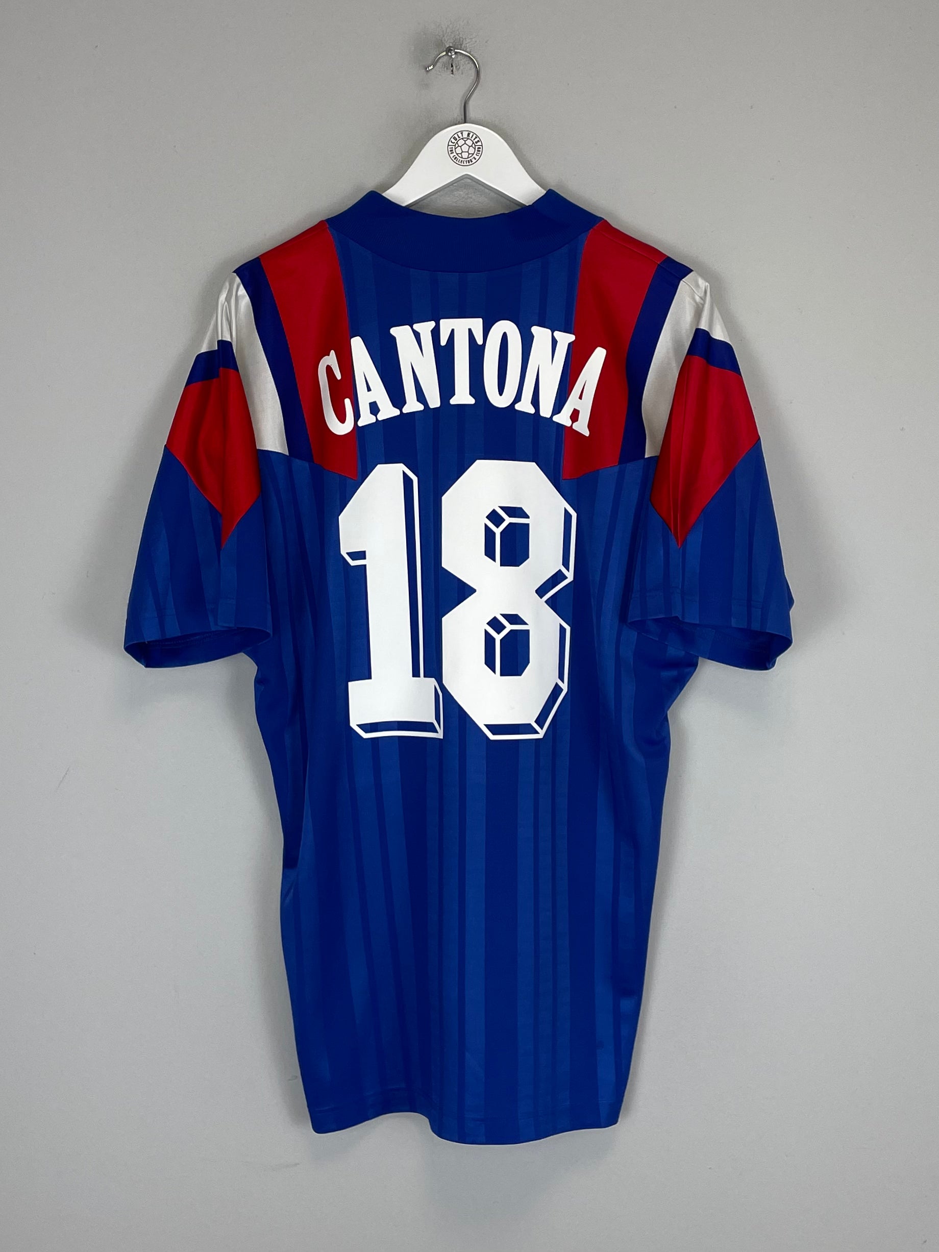 Shop 1992/94 FRANCE CANTONA #18 HOME SHIRT (XL) ADIDAS, classic football shirts, vintage football shirts & retro soccer jerseys at Cult Kits