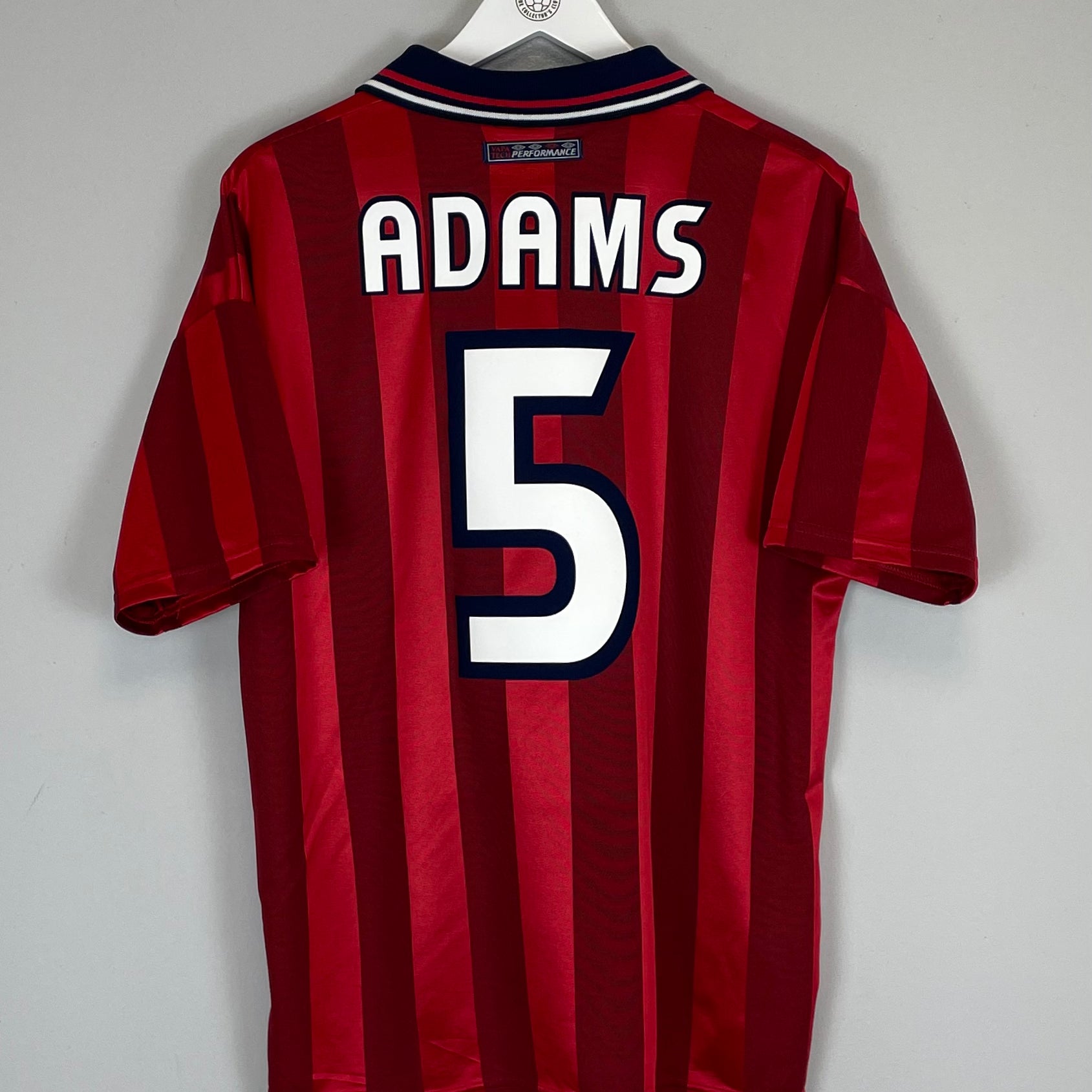 Shop 1997/99 ENGLAND ADAMS #6 AWAY SHIRT (M) UMBRO, classic football shirts, vintage football shirts & retro soccer jerseys at Cult Kits