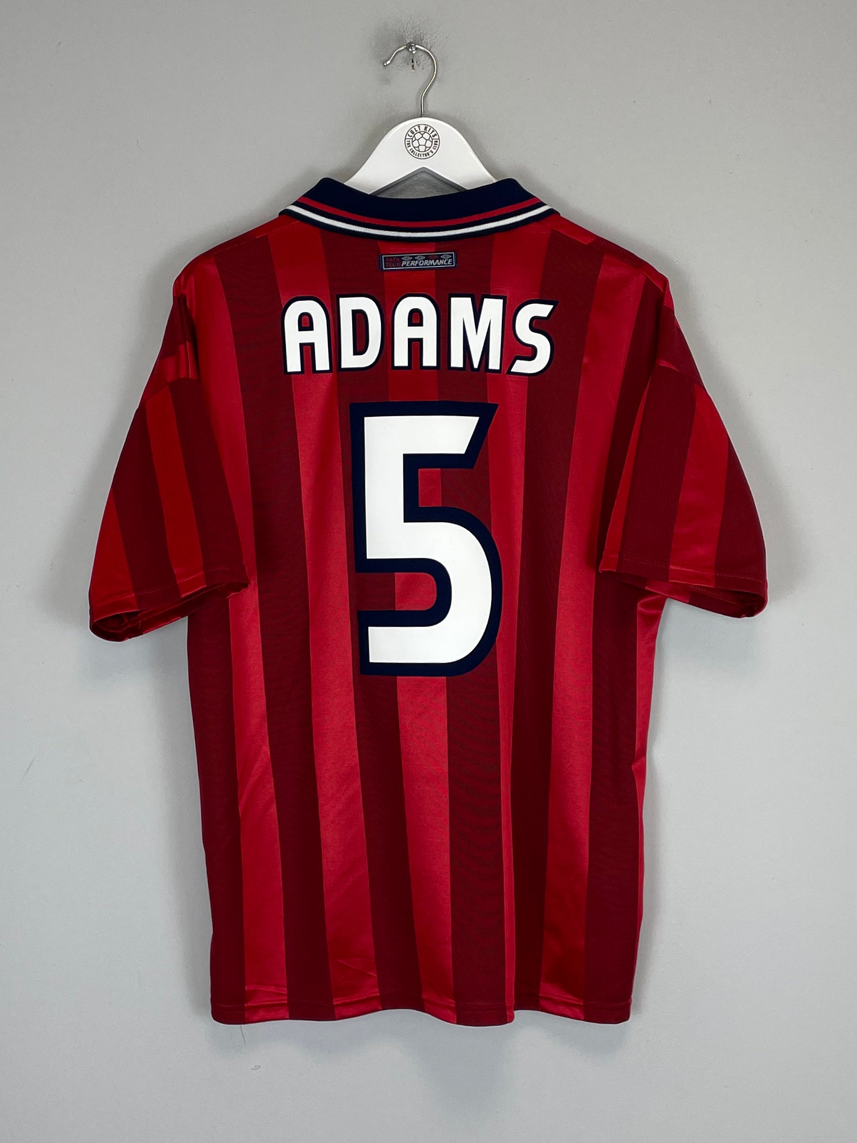 Shop 1997/99 ENGLAND ADAMS #6 AWAY SHIRT (M) UMBRO, classic football shirts, vintage football shirts & retro soccer jerseys at Cult Kits