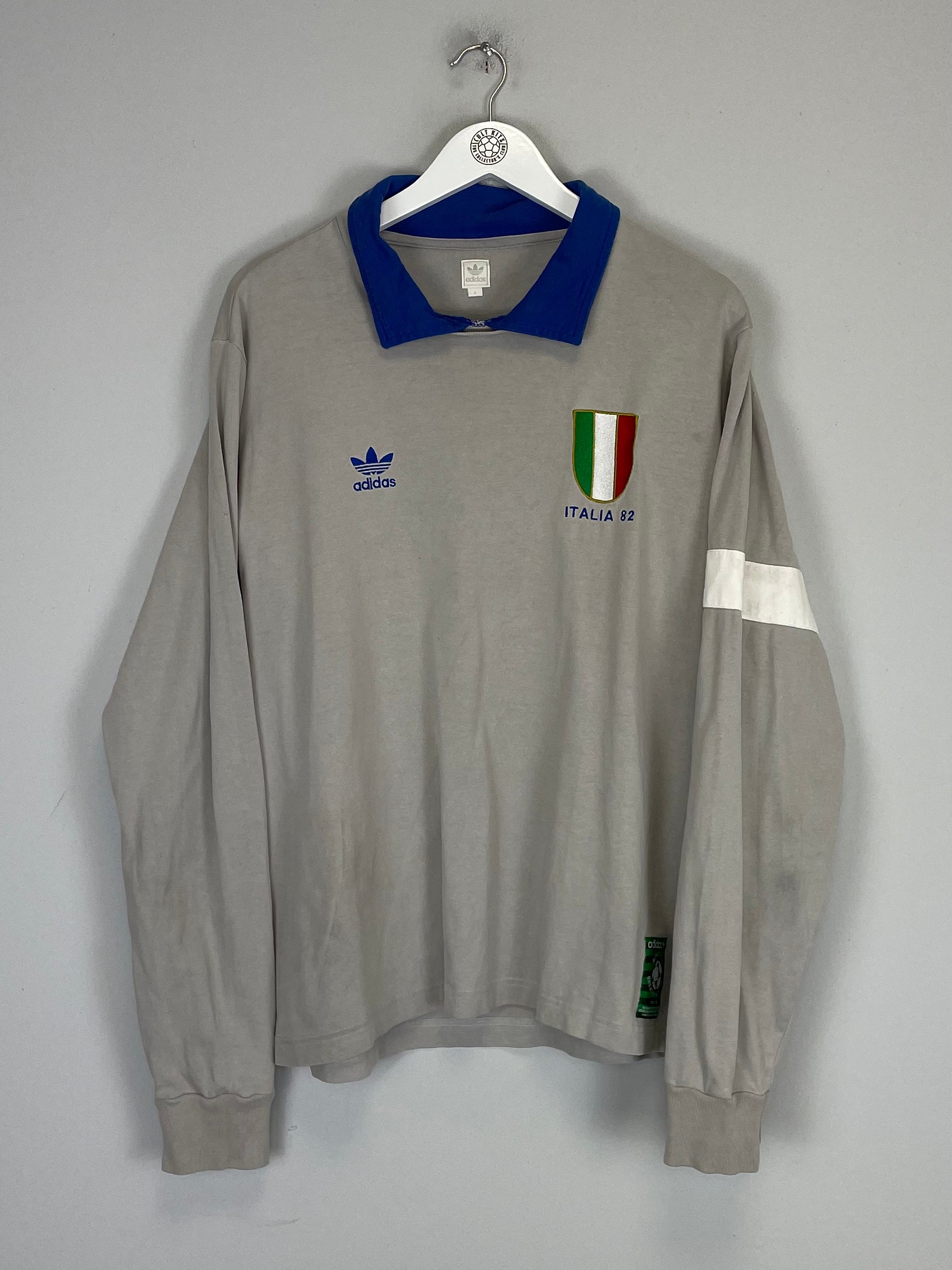 Shop 1982 ITALY L/S #1 GK SHIRT (L) ADIDAS ORIGINALS, classic football shirts, vintage football shirts & retro soccer jerseys at Cult Kits