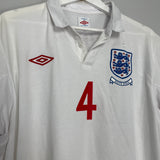 Shop 2010/11 ENGLAND GERRARD #4 HOME SHIRT (XL) UMBRO, classic football shirts, vintage football shirts & retro soccer jerseys at Cult Kits