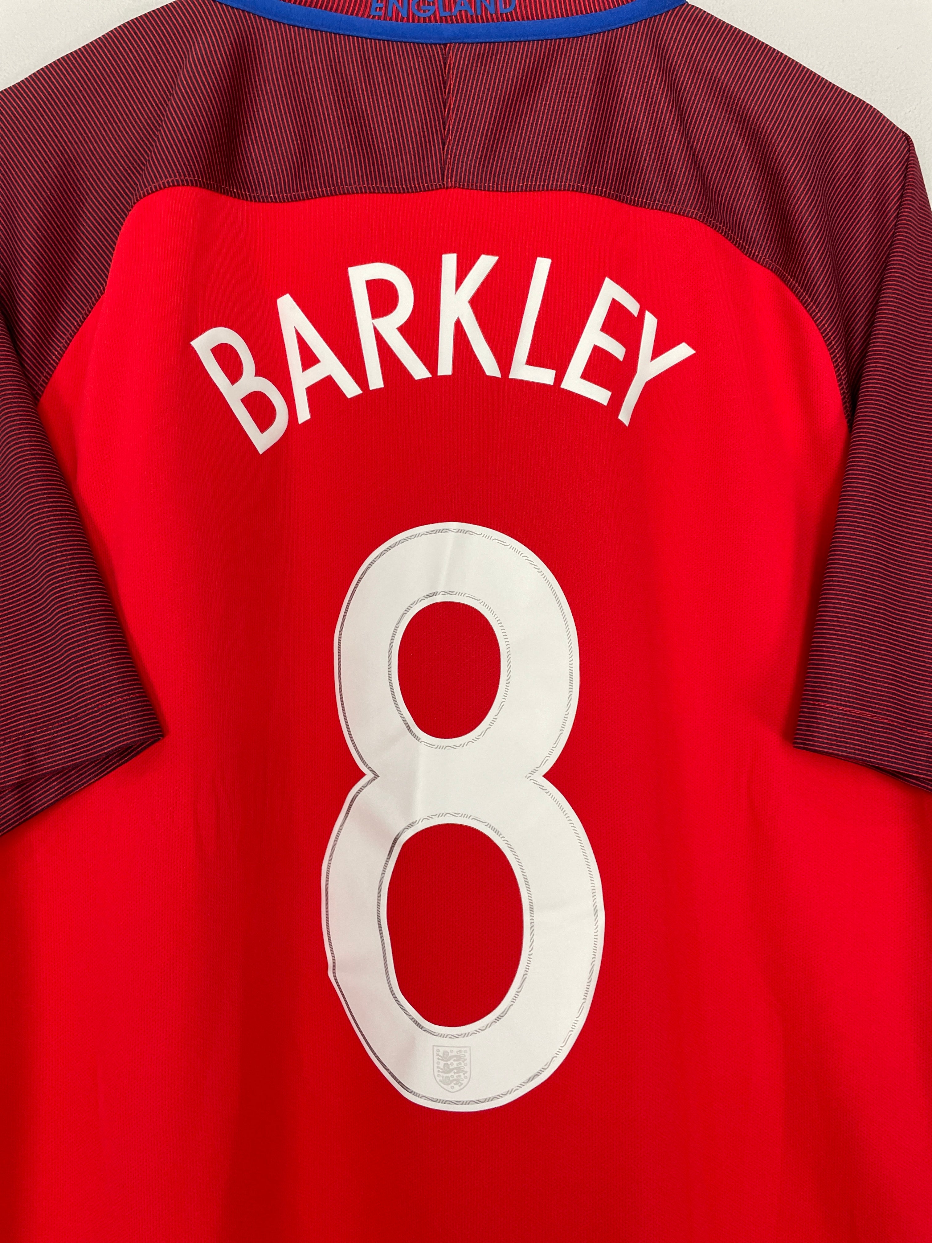 Shop 2016/17 ENGLAND BARKLEY #8 AWAY SHIRT (XL) NIKE, classic football shirts, vintage football shirts & retro soccer jerseys at Cult Kits