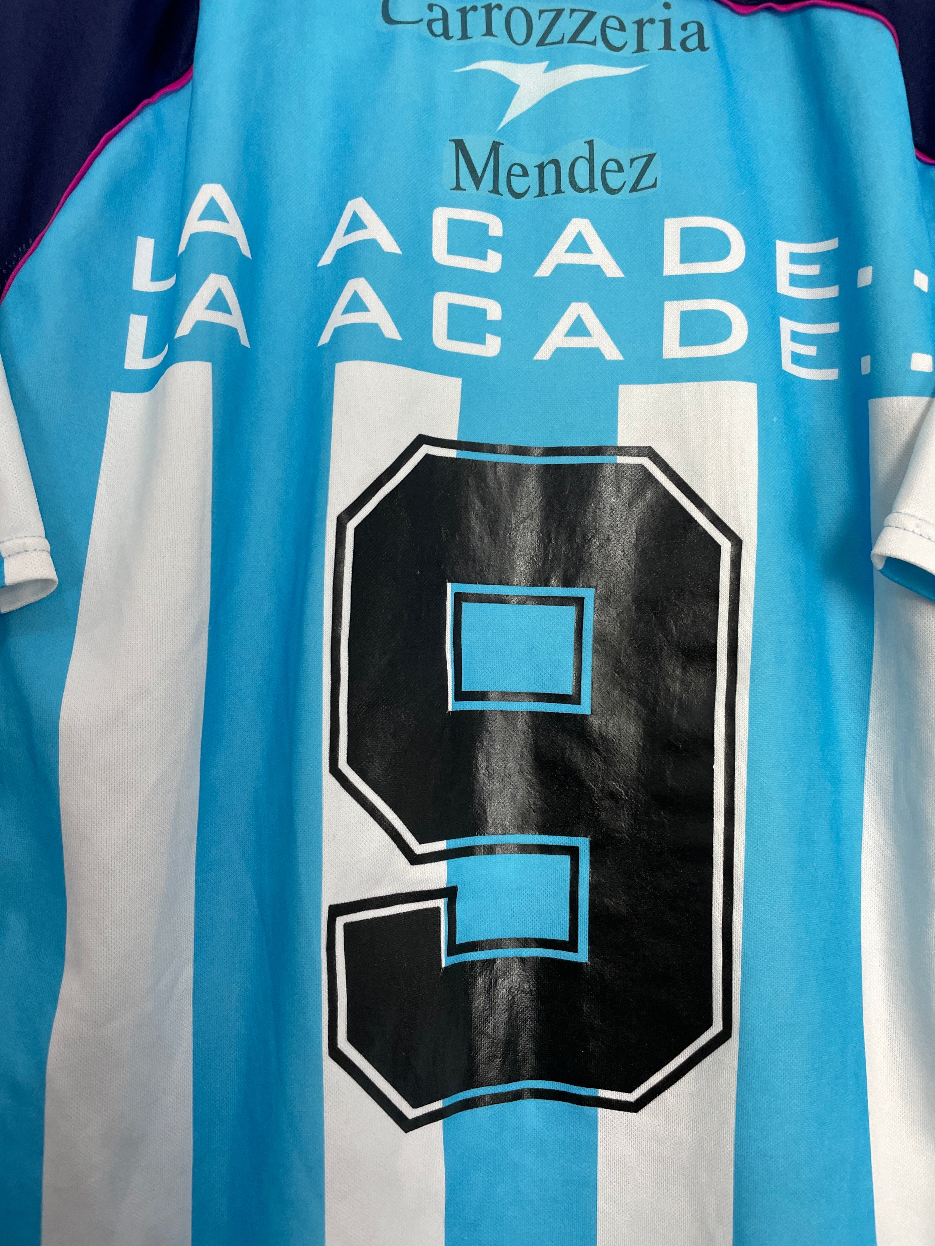 Shop 2001/02 RACING CLUB #9 HOME SHIRT (XL) TOPPER, classic football shirts, vintage football shirts & retro soccer jerseys at Cult Kits