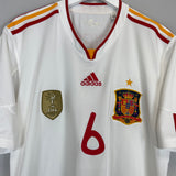 2011 SPAIN A.INIESTA #6 AWAY SHIRT (XL) ADIDAS