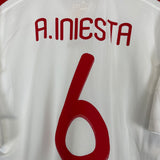 2011 SPAIN A.INIESTA #6 AWAY SHIRT (XL) ADIDAS