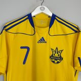 2010/12 UKRAINE SHEVCHENKO #7 HOME SHIRT (M) ADIDAS