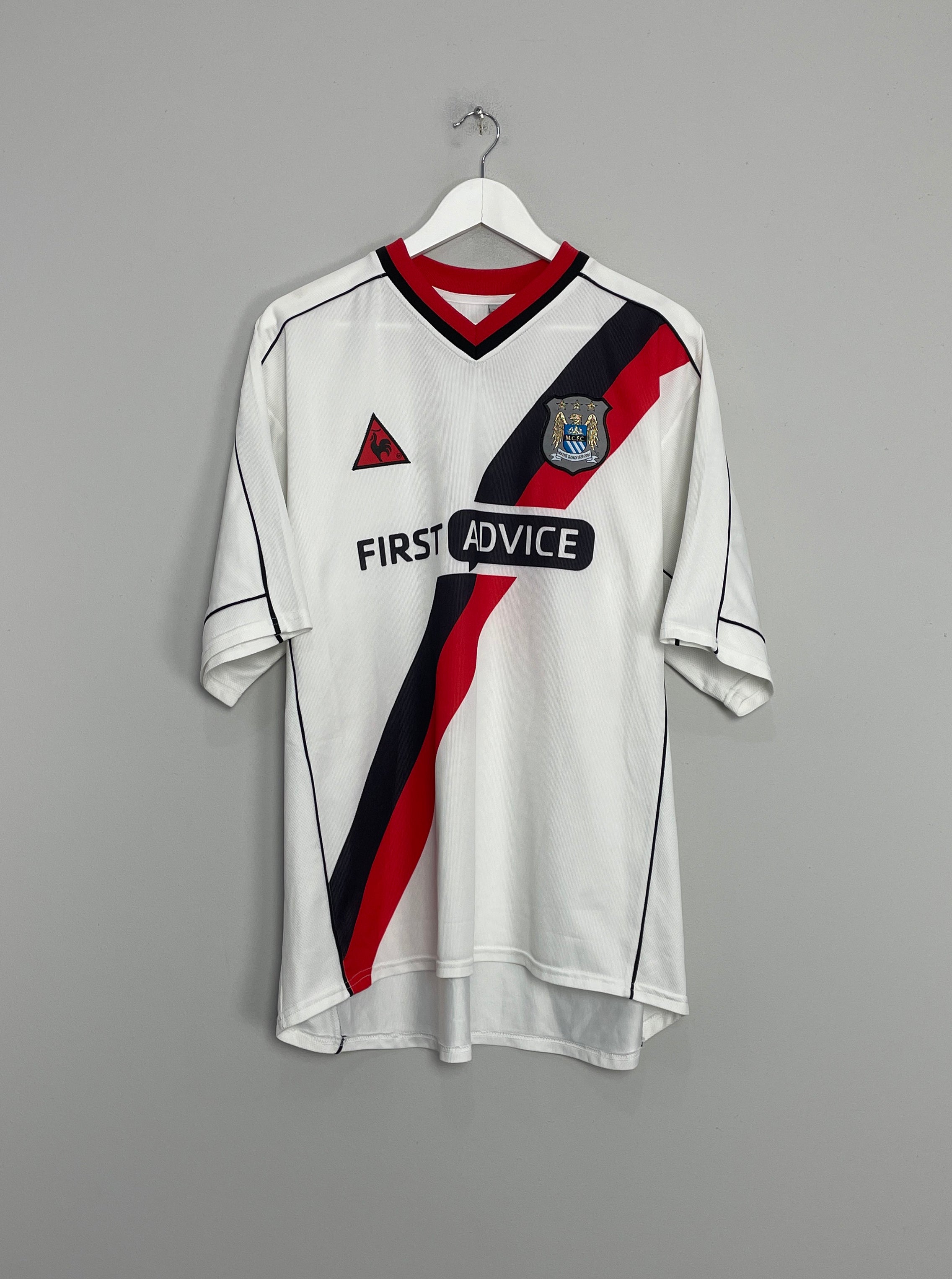 Shop 2002/03 MANCHESTER CITY AWAY SHIRT (XL) LE COQ SPORTIF, classic football shirts, vintage football shirts & retro soccer jerseys at Cult Kits