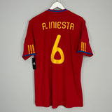 2010/11 SPAIN A.INIESTA #6 *BNWT* HOME SHIRT (XL) ADIDAS