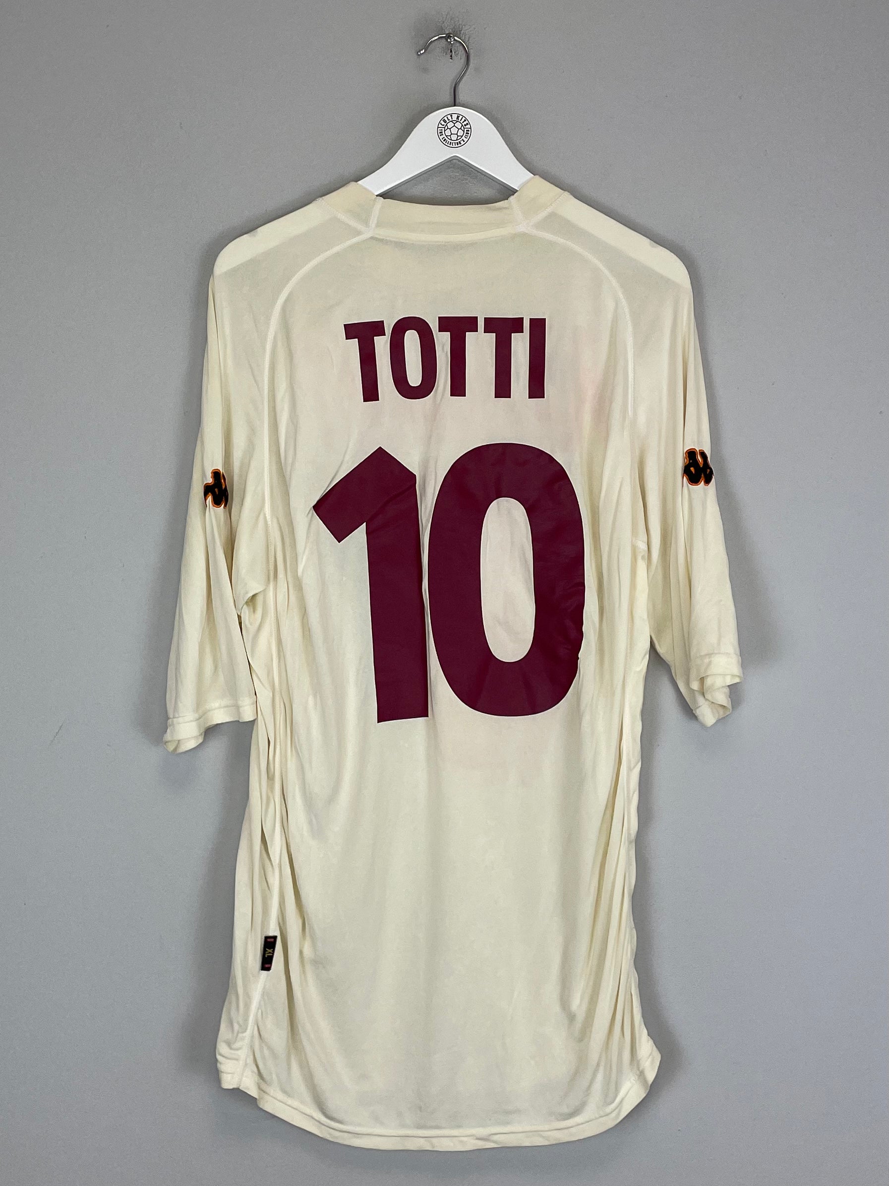 Shop 2000/01 ROMA TOTTI #10 AWAY SHIRT (XL) KAPPA, classic football shirts, vintage football shirts & retro soccer jerseys at Cult Kits