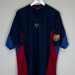 Shop 2000/01 BARCELONA TRAINING SHIRT (XL) NIKE, classic football shirts, vintage football shirts & retro soccer jerseys at Cult Kits