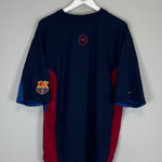 Shop 2000/01 BARCELONA TRAINING SHIRT (XL) NIKE, classic football shirts, vintage football shirts & retro soccer jerseys at Cult Kits