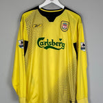 Shop 2004/06 LIVERPOOL GERRARD #8 L/S AWAY SHIRT (L) REEBOK, classic football shirts, vintage football shirts & retro soccer jerseys at Cult Kits