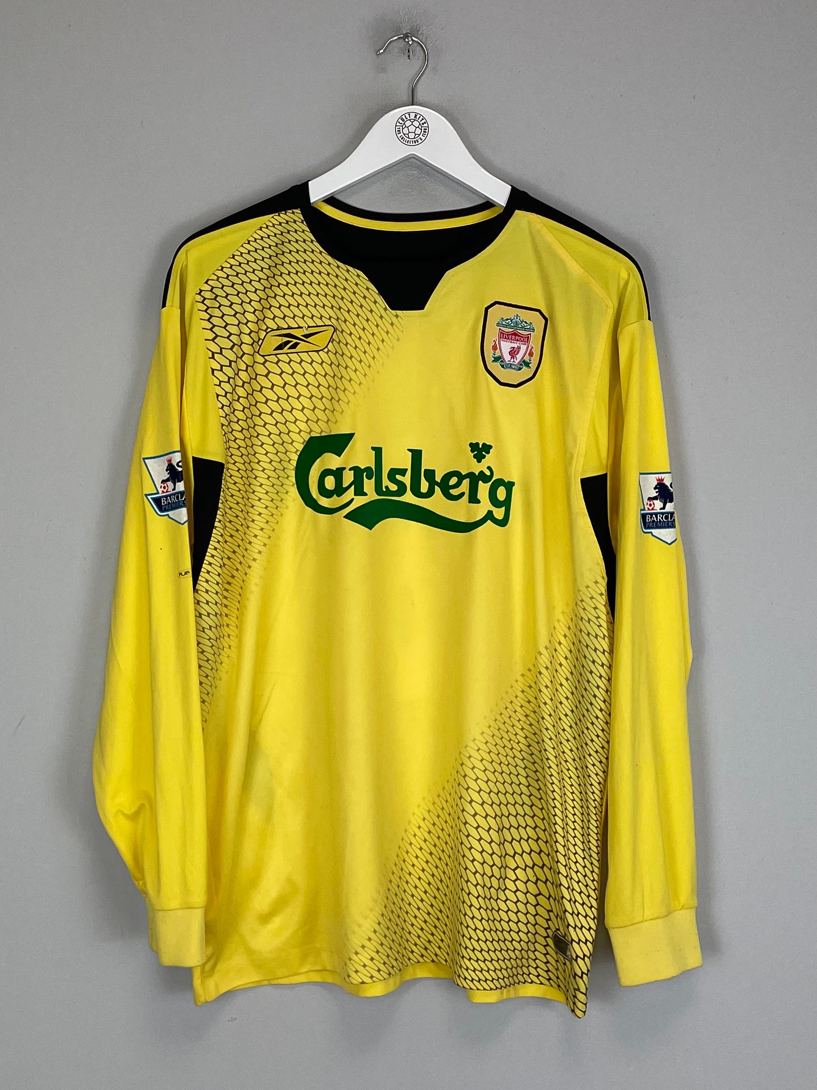 Shop 2004/06 LIVERPOOL GERRARD #8 L/S AWAY SHIRT (L) REEBOK, classic football shirts, vintage football shirts & retro soccer jerseys at Cult Kits