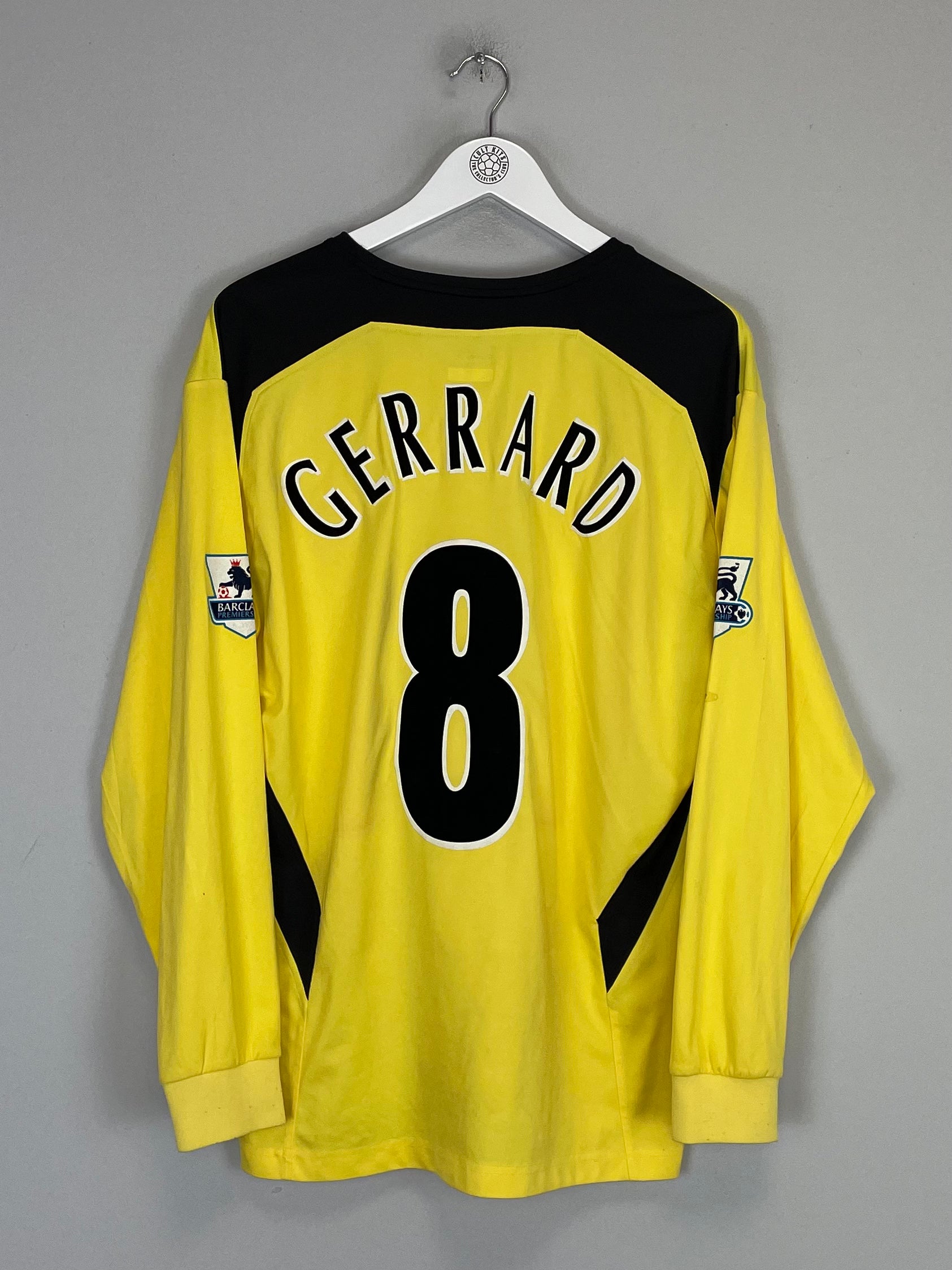 Shop 2004/06 LIVERPOOL GERRARD #8 L/S AWAY SHIRT (L) REEBOK, classic football shirts, vintage football shirts & retro soccer jerseys at Cult Kits