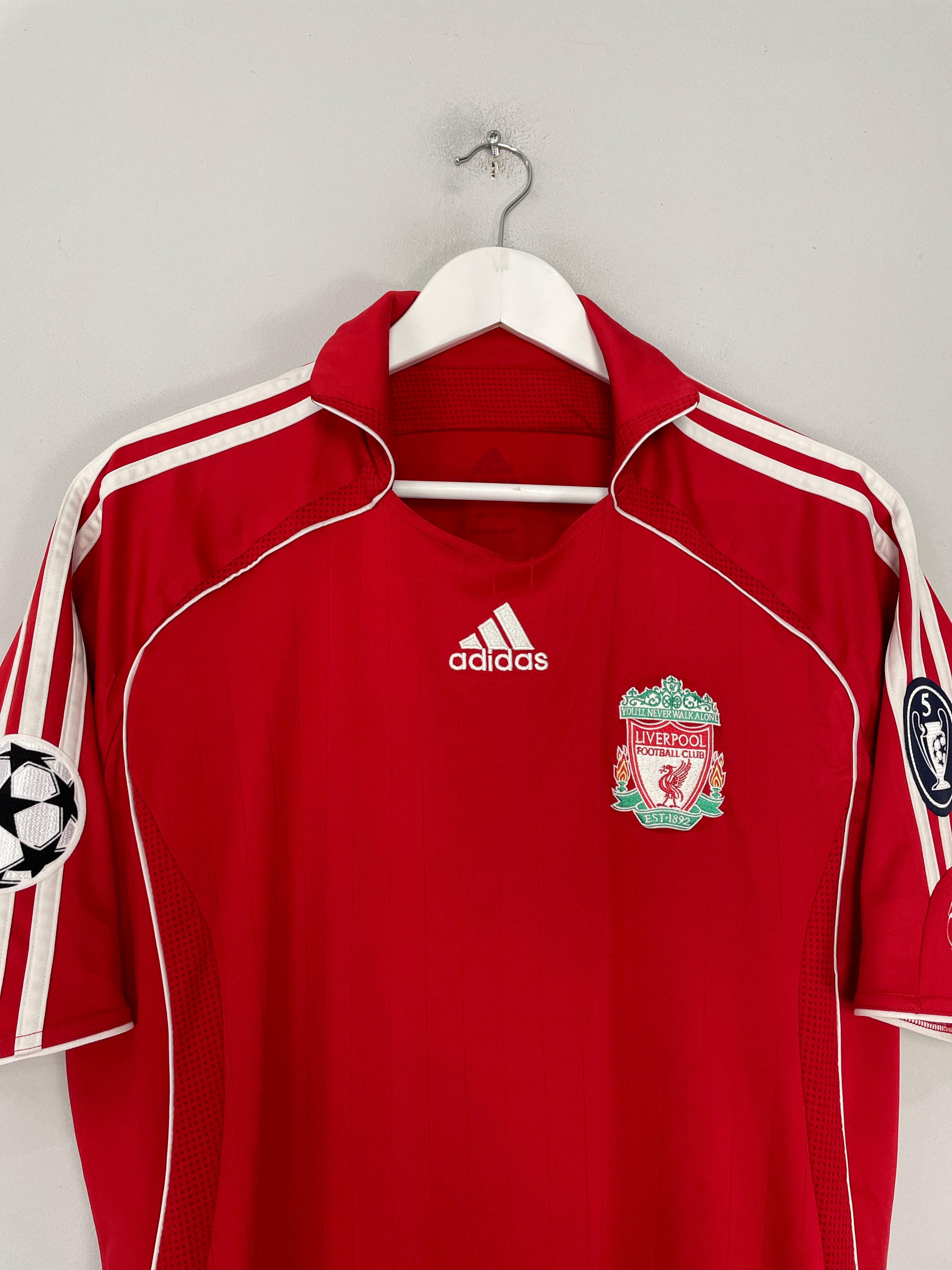 Shop 2006/08 LIVERPOOL GERRARD #8 *PLAYER ISSUE* C/L HOME SHIRT (L) ADIDAS, classic football shirts, vintage football shirts & retro soccer jerseys at Cult Kits