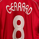 Shop 2006/08 LIVERPOOL GERRARD #8 *PLAYER ISSUE* C/L HOME SHIRT (L) ADIDAS, classic football shirts, vintage football shirts & retro soccer jerseys at Cult Kits