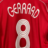 Shop 2006/08 LIVERPOOL GERRARD #8 *PLAYER ISSUE* C/L HOME SHIRT (L) ADIDAS, classic football shirts, vintage football shirts & retro soccer jerseys at Cult Kits
