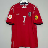 Shop 2004/06 ENGLAND BECKHAM #7 AWAY SHIRT (XL) UMBRO, classic football shirts, vintage football shirts & retro soccer jerseys at Cult Kits