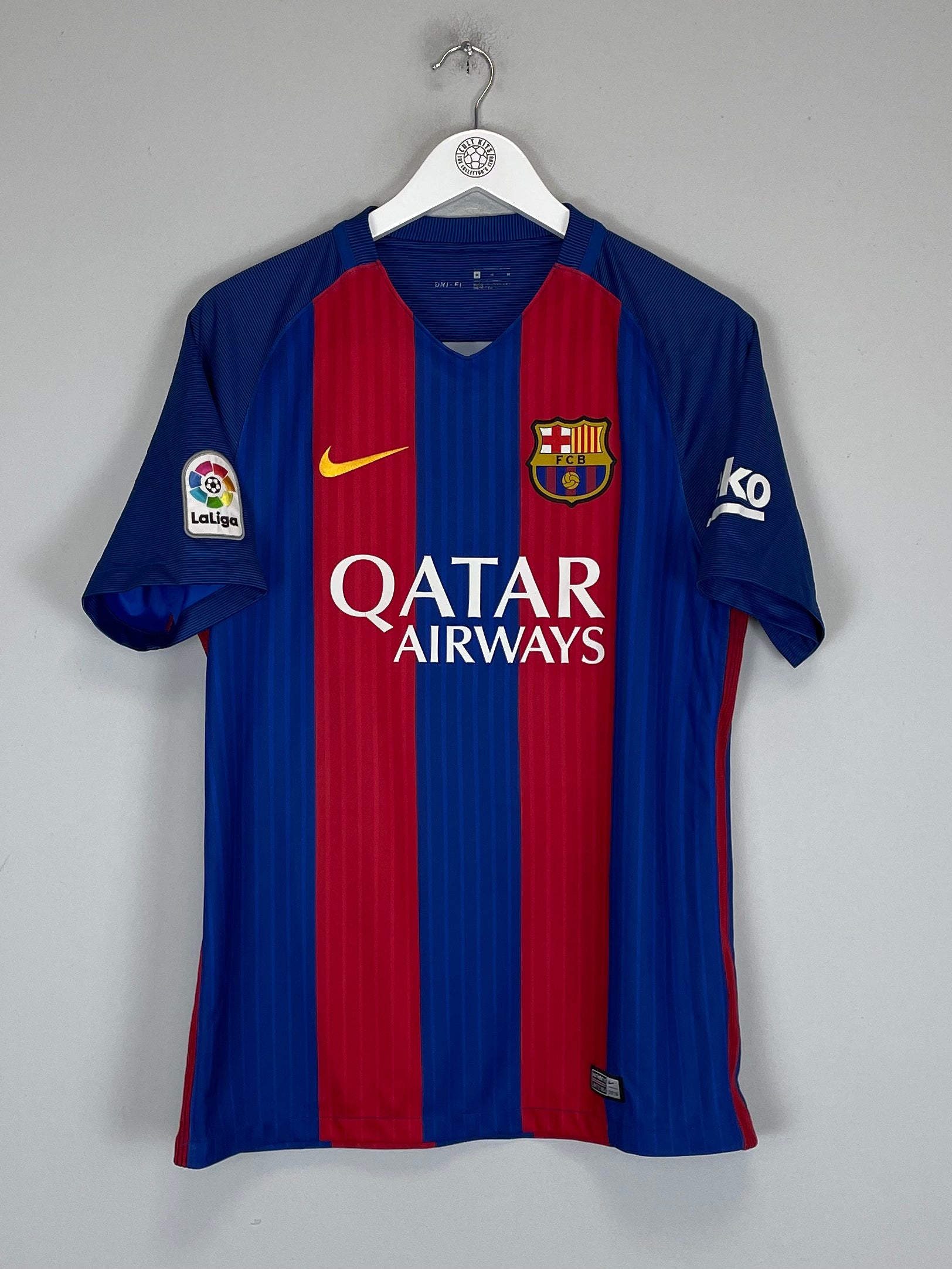 Shop 2016/17 BARCELONA A.INIESTA #8 HOME SHIRT (M) NIKE, classic football shirts, vintage football shirts & retro soccer jerseys at Cult Kits